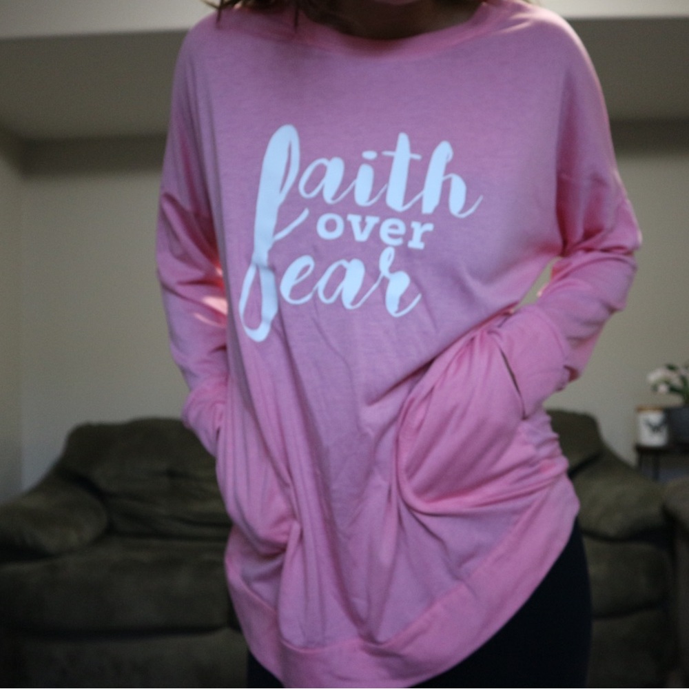 #faithoverfear Longsleeve W/ POCKETS